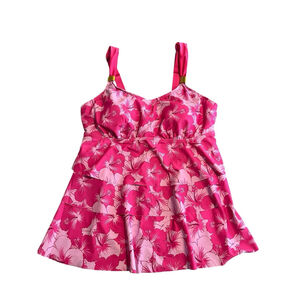 Rosewe Swimsuit 2 Piece Womens XL Pink Floral Tankini